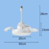 Lampe ventilateur 60W Télécommandé à 3 Lames rétractables Lampe ventilateur 60W Télécommandé à 3 Lames rétractables