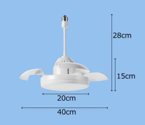 Lampe ventilateur 60W Télécommandé à 3 Lames rétractables Lampe ventilateur 60W Télécommandé à 3 Lames rétractables