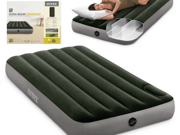Matelas GonflableTechnologie Fiber-Tech avec Pompe à Pied Intégrée Intex 64761 Matelas GonflableTechnologie Fiber-Tech avec Pompe à Pied Intégrée Intex 64761