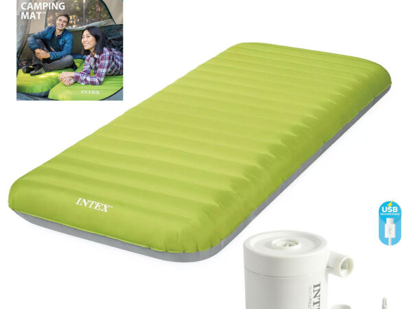 Matelas de Camping Gonflable Intex 64097NP - Technologie Fiber-Tech avec Pompe USB150 Matelas de Camping Gonflable Intex 64097NP - Technologie Fiber-Tech avec Pompe USB150