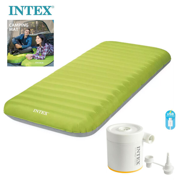 Matelas de Camping Gonflable Intex 64097NP - Technologie Fiber-Tech avec Pompe USB150 Matelas de Camping Gonflable Intex 64097NP - Technologie Fiber-Tech avec Pompe USB150