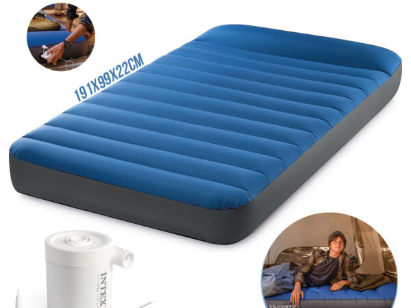 Matelas de Camping Intex TruAire Twin Technologie Fiber-Tech avec Pompe USB150 Matelas de Camping Intex TruAire Twin Technologie Fiber-Tech avec Pompe USB150