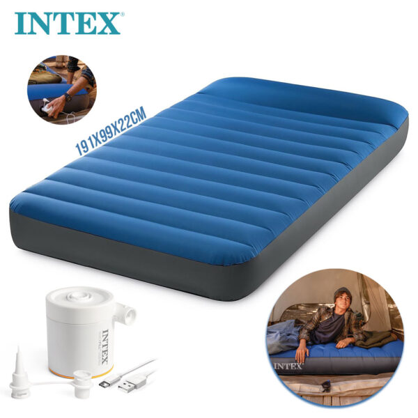 Matelas de Camping Intex TruAire Twin Technologie Fiber-Tech avec Pompe USB150 Matelas de Camping Intex TruAire Twin Technologie Fiber-Tech avec Pompe USB150