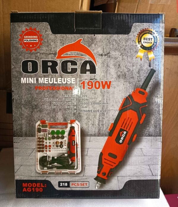 Mini meuleuse outil rotatif 190W 218 Pcs ORCA Mini meuleuse outil rotatif 190W 218 Pcs ORCA