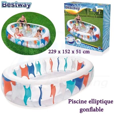 Piscine Elliptique Gonflable Familiale Bestway 54066 Piscine Elliptique Gonflable Familiale Bestway 54066