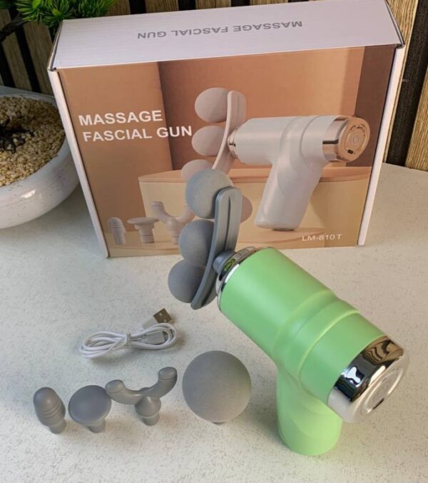 Pistolet de massage pour soulager la douleur 6 vitesses 4 têtes LM-810T Pistolet de massage pour soulager la douleur 6 vitesses 4 têtes LM-810T