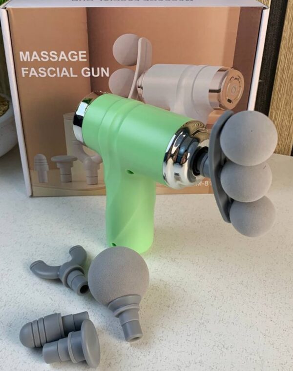 Pistolet de massage pour soulager la douleur 6 vitesses 4 têtes LM-810T Pistolet de massage pour soulager la douleur 6 vitesses 4 têtes LM-810T