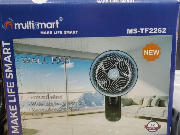 Ventilateur Mural 10 multismart 65W Noir TF2262 Ventilateur Mural 10 multismart 65W Noir TF2262