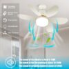 Ventilateur de Plafond Lumineux à Douille avec Télécommande 80w Ventilateur de Plafond Lumineux à Douille avec Télécommande 80w