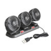 Ventilateur de Voiture USB Haute Vitesse 360° Réglable 3 Têtes 12 24 V Ventilateur de Voiture USB Haute Vitesse 360° Réglable 3 Têtes 12 24 V